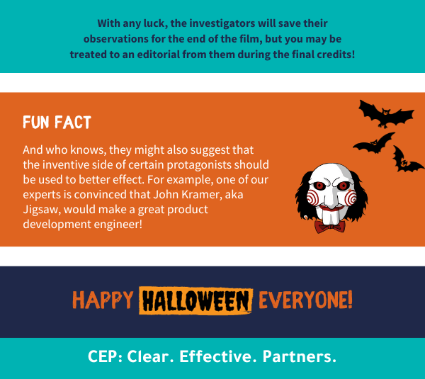 Halloween infographics_why you should never watch a horror movie with a forensic investigator