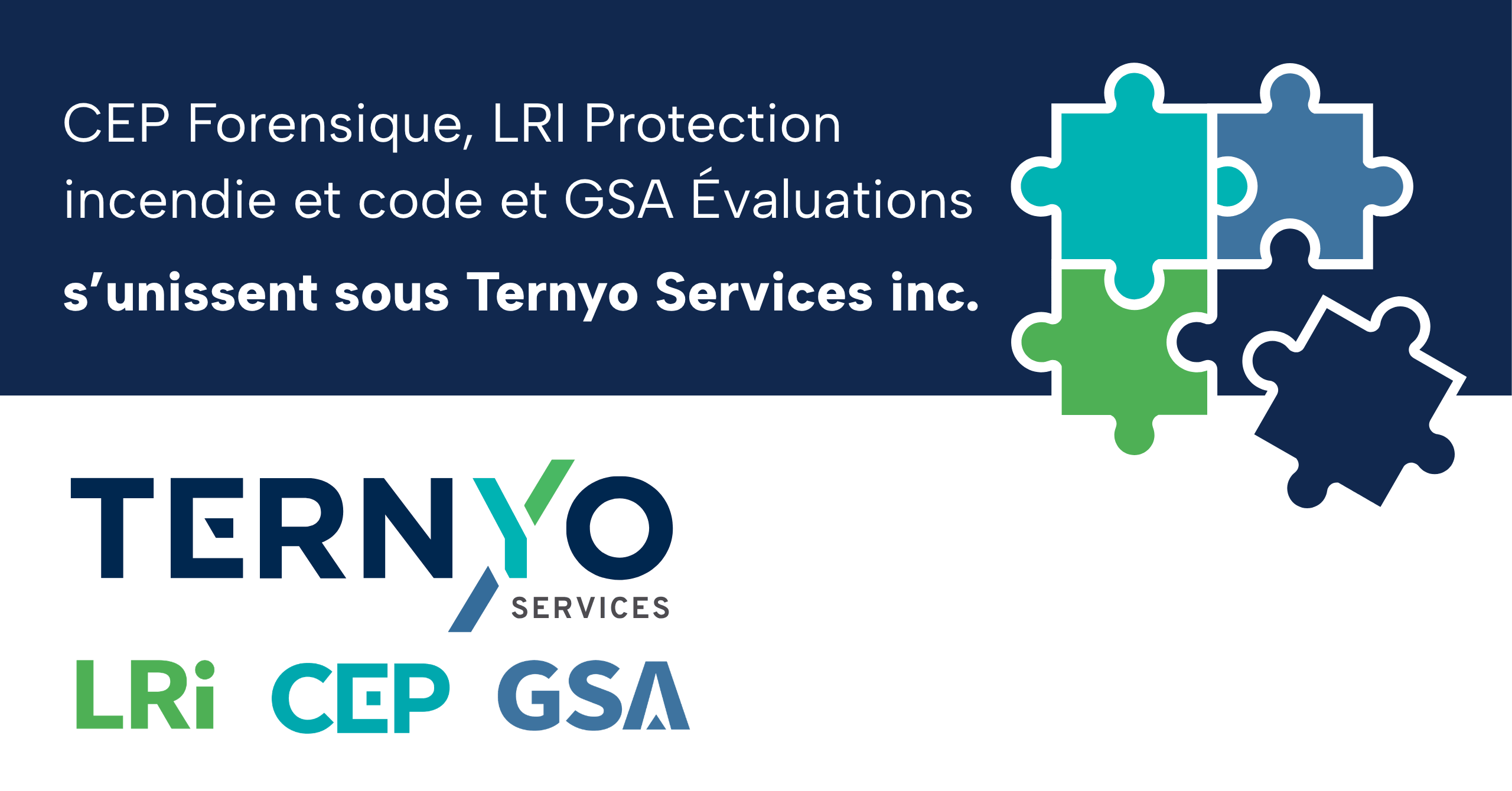 CEP Forensique, LRI Protection incendie et code et GSA Évaluations s’unissent sous Ternyo Services inc.